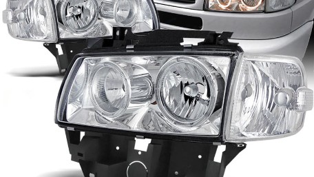 Prednja svjetla Angel Eyes (chrome) / VW Transporter T4 BUS (08.1996-03.2003), LPVW27