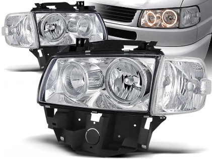 Prednja svjetla Angel Eyes (chrome) / VW Transporter T4 BUS (08.1996-03.2003), LPVW27