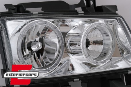 Prednja svjetla Angel Eyes (chrome) / VW Transporter T4 BUS (08.1996-03.2003), LPVW27