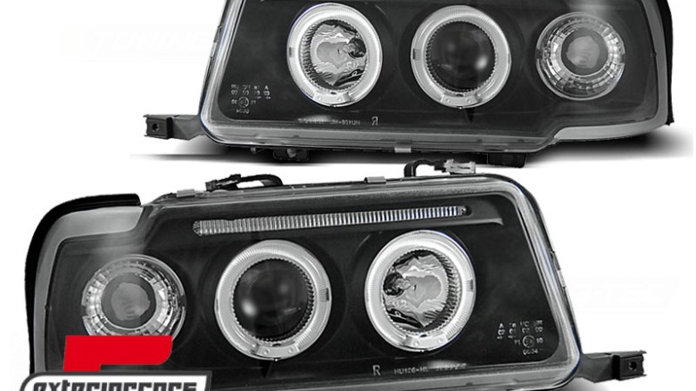 Prednja svjetla Angel Eyes (crna) / Audi 80 B4 (1991-1996), LPAU30