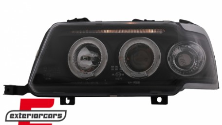 Prednja svjetla Angel Eyes (crna) / Audi 80 B4 (1991-1996), LPAU30