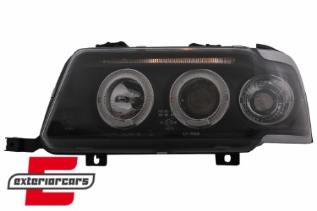 Prednja svjetla Angel Eyes (crna) / Audi 80 B4 (1991-1996), LPAU30
