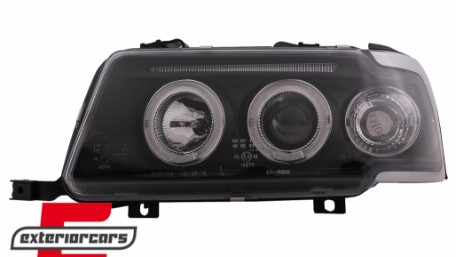 Prednja svjetla Angel Eyes (crna) / Audi 80 B4 (1991-1996), LPAU30