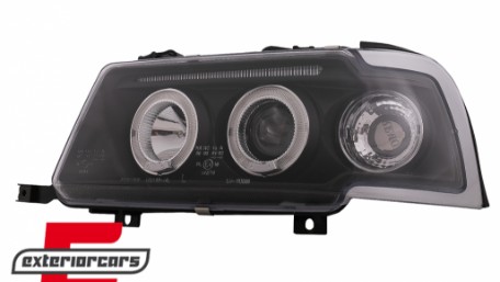 Prednja svjetla Angel Eyes (crna) / Audi 80 B4 (1991-1996), LPAU30
