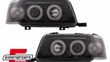 Prednja svjetla Angel Eyes (crna) / Audi 80 B4 (1991-1996), LPAU30