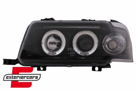 Prednja svjetla Angel Eyes (crna) / Audi 80 B4 (1991-1996), LPAU30