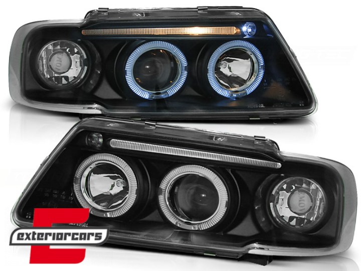 Prednja svjetla Angel Eyes (crna) / Audi A3 (1996-2000), LPAU17
