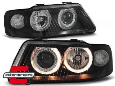 Prednja svjetla Angel Eyes (crna) / Audi A3 (2000-2003), LPAU22