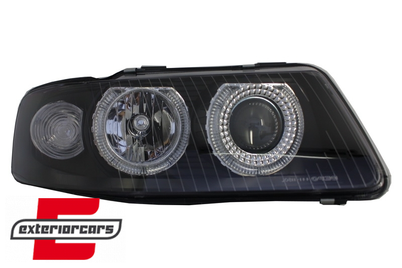 Prednja svjetla Angel Eyes (crna) / Audi A3 (2000-2003), LPAU22