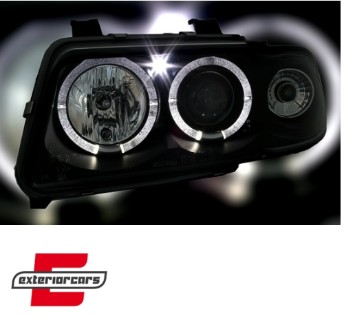 Prednja svjetla Angel Eyes (crna) / Audi A4 B5 (1994-12.1998), LPAU03