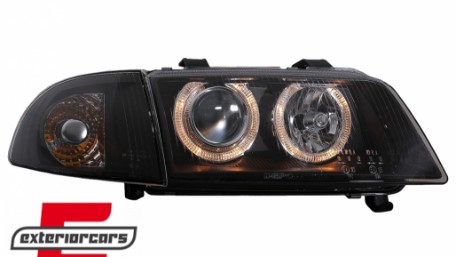 Prednja svjetla Angel Eyes (crna) / Audi A4 B5 (1994-12.1998), LPAU11