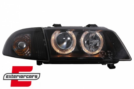 Prednja svjetla Angel Eyes (crna) / Audi A4 B5 (1994-12.1998), LPAU11