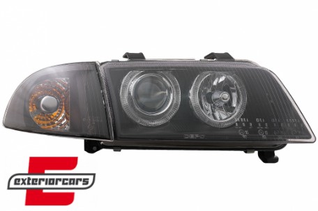 Prednja svjetla Angel Eyes (crna) / Audi A4 B5 (1994-12.1998), LPAU11