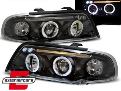 Prednja svjetla Angel Eyes (crna) / Audi A4 B5 (1994-12.1998), LPAU34