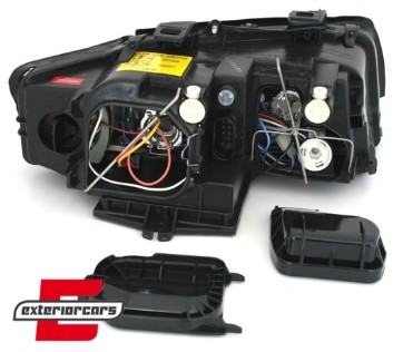 Prednja svjetla Angel Eyes (crna) / Audi A4 B6 (2000-2004), LPAU20