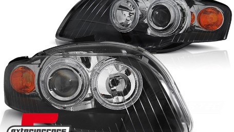 Prednja svjetla Angel Eyes (crna) / Audi A4 B7 (2004-2008), LPAU58