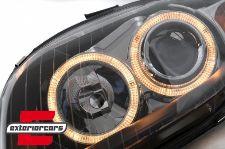 Prednja svjetla Angel Eyes (crna) / Audi A4 B7 (2004-2008), LPAU58