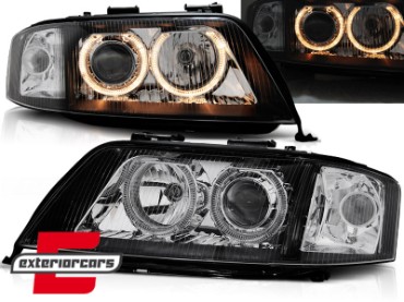 Prednja svjetla Angel Eyes (crna) / Audi A6 4B C5 (05.1997-05.2001), LPAU70