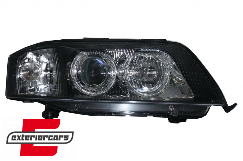 Prednja svjetla Angel Eyes (crna) / Audi A6 4B C5 (2001-2004), LPAU82