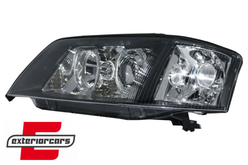 Prednja svjetla Angel Eyes (crna) / Audi A6 4B C5 (2001-2004), LPAU82