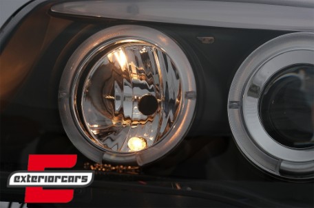 Prednja svjetla Angel Eyes (crna) / BMW serije 1 E81 E82 E87 E88 (2004-2011), LPBM80