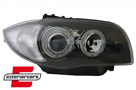 Prednja svjetla Angel Eyes (crna) / BMW serije 1 E81 E82 E87 E88 (2004-2011), LPBMD5
