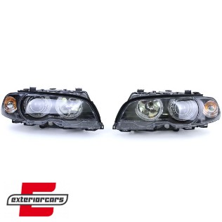 Prednja svjetla Angel Eyes (crna) / BMW serije 3 E46 Coupe Cabrio (04.1999-03.2003), LPBM34