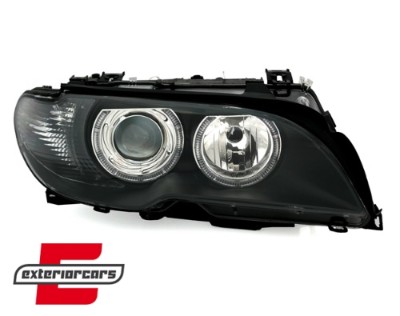 Prednja svjetla Angel Eyes (crna) / BMW serije 3 E46 Coupe Cabrio (04.2003-2006), LPBM84