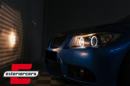 Prednja svjetla Angel Eyes (crna) / BMW serije 3 E90 limuzina E91 karavan (03.2005-08.2008), LPBM76