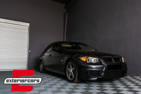 Prednja svjetla Angel Eyes (crna) / BMW serije 3 E90 limuzina E91 karavan (03.2005-08.2008), LPBM76