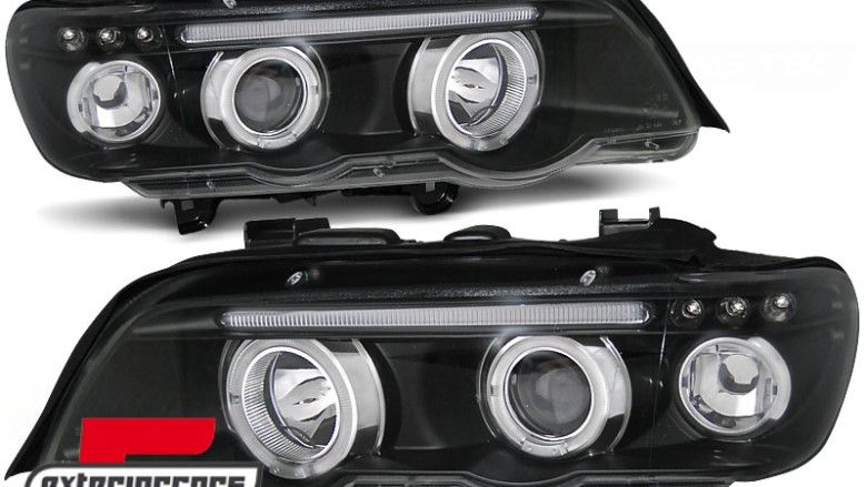 Prednja svjetla Angel Eyes (crna) / BMW X5 E53 (1999-2003), LPBM43