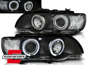 Prednja svjetla Angel Eyes (crna) / BMW X5 E53 (1999-2003), LPBM45
