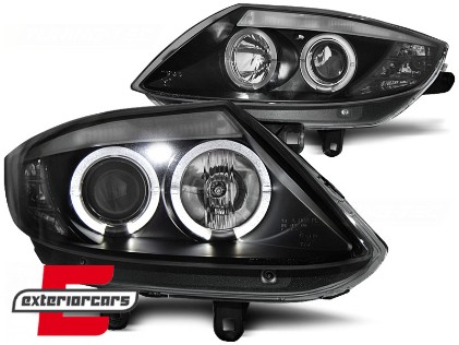 Prednja svjetla Angel Eyes (crna) / BMW Z4 E85 E86 (2002-2008), LPBM78