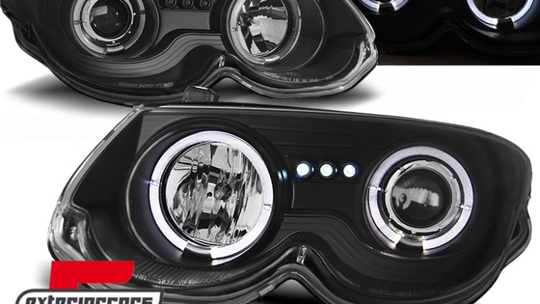 Prednja svjetla Angel Eyes (crna) / Chrysler 300 M (1999-2004), LPCH14