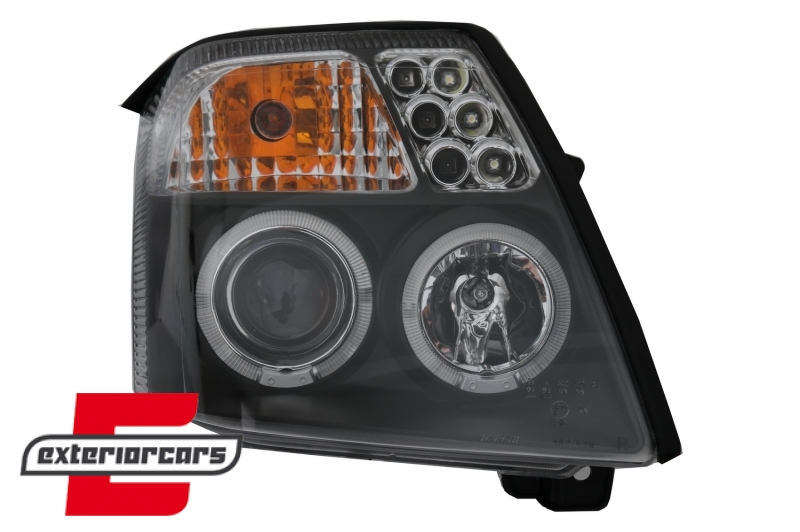 Prednja svjetla Angel Eyes (crna) / Citroen C2 (2003-2009), LPCI08