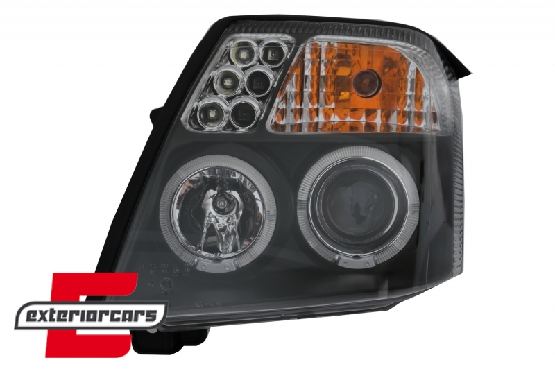 Prednja svjetla Angel Eyes (crna) / Citroen C2 (2003-2009), LPCI08