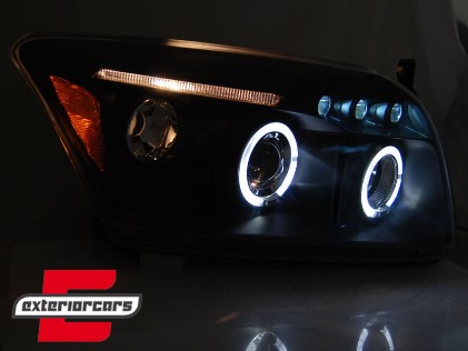 Prednja svjetla Angel Eyes (crna) / Dodge Caliber (2006-2012), LPDO20