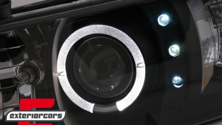 Prednja svjetla Angel Eyes (crna) / Dodge RAM (1994-2001), LPDO02