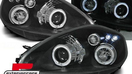 Prednja svjetla Angel Eyes (crna) / / Fiat Grande Punto (2005-2008), LPFI04