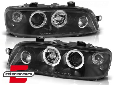 Prednja svjetla Angel Eyes (crna) / Fiat Punto 2 (1999-06.2003), LPFI02