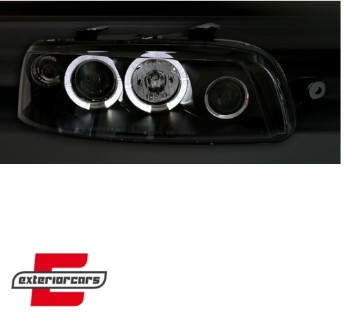 Prednja svjetla Angel Eyes (crna) / Fiat Punto 2 (1999-06.2003), LPFI02