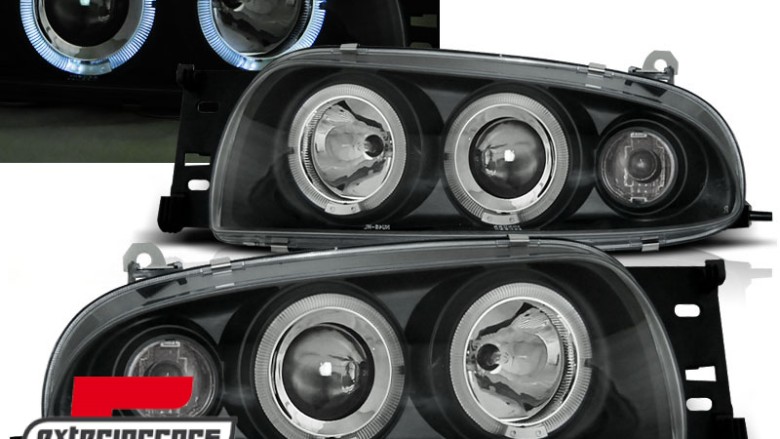 Prednja svjetla Angel Eyes (crna) / Ford Fiesta Mk4 (1995-08.1999), LPFO15
