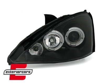 Prednja svjetla Angel Eyes (crna) / Ford Focus Facelift (11.2001-2004), LPFO02
