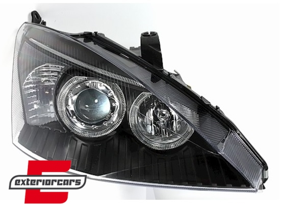 Prednja svjetla Angel Eyes (crna) / Ford Focus Facelift (11.2001-2004), LPFO46
