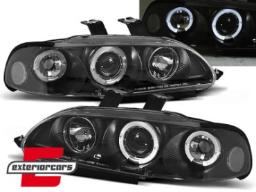 Prednja svjetla Angel Eyes (crna) / Honda Civic hatchback (1991-1995), LPHO02