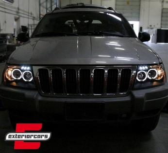 Prednja svjetla Angel Eyes (crna) / JEEP Grand Cherokee (1999-05.2005), LPCH04