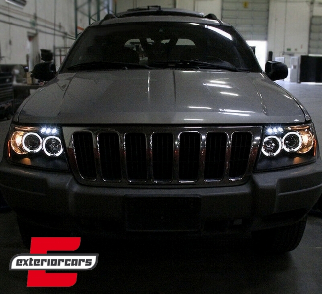 Prednja svjetla Angel Eyes (crna) / JEEP Grand Cherokee (1999-05.2005), LPCH04