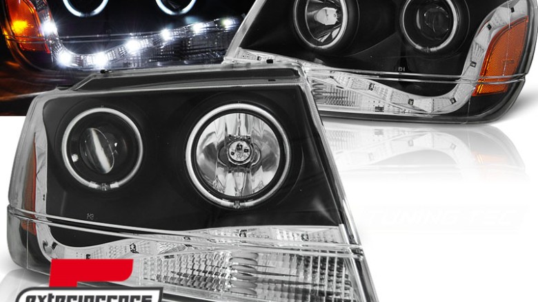 Prednja svjetla Angel Eyes (crna) / JEEP Grand Cherokee (1999-05.2005), LPCH18