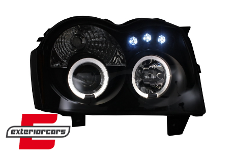 Prednja svjetla Angel Eyes (crna) / Jeep Grand Cherokee WK (2005-2008), LPCH06