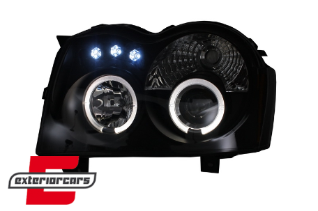 Prednja svjetla Angel Eyes (crna) / Jeep Grand Cherokee WK (2005-2008), LPCH06